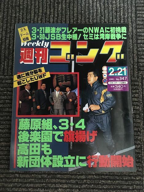 週刊ゴング 1991年2月21日号 No.347 / 3・21藤波がNWAに初挑戦_画像1