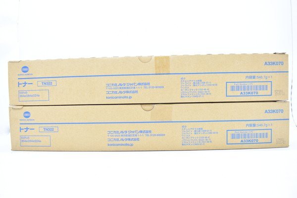 未使用 KONICA MINOLTA 純正 コニカミノルタミノルタ トナー TN322 2