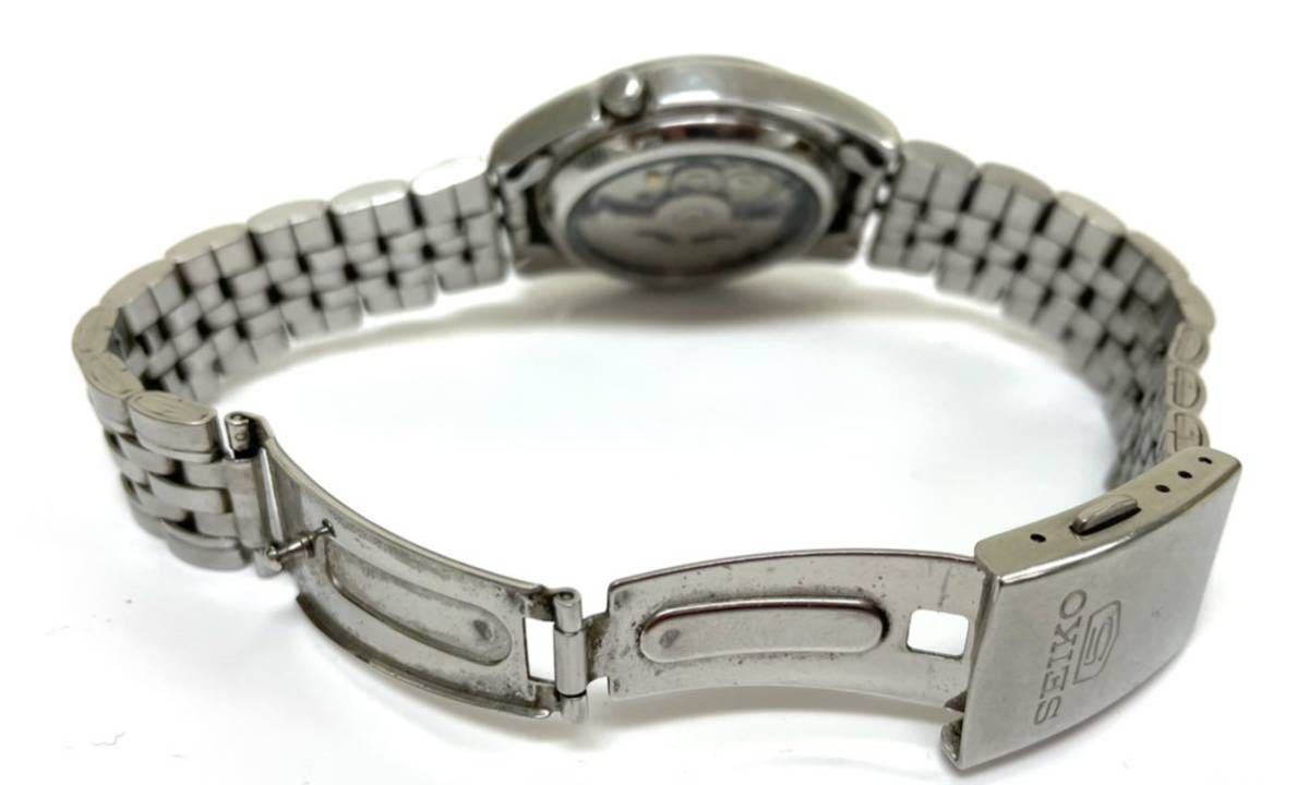 SEIKO セイコー 5 自動巻き 21石 7S26-01V0 緑文字盤 裏スケ