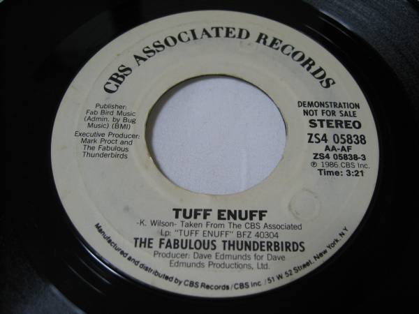 【7”】 THE FABULOUS THUNDERBIRDS / ●白プロモ● TUFF ENUFF US盤 ファビュラス・サンダーバーズ タフ・イナフ JIMMIE VAUGHANの画像1