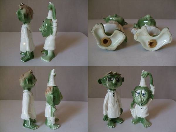 1960s Vintage Kreiss Psycho-Ceramics S&P / ビンテージ　サイコセラミック　塩胡椒入れ　Weird-Ohs Nutty-Mads Rat Fink_1960s Vintage Kreiss Psycho-Ceramics S&P