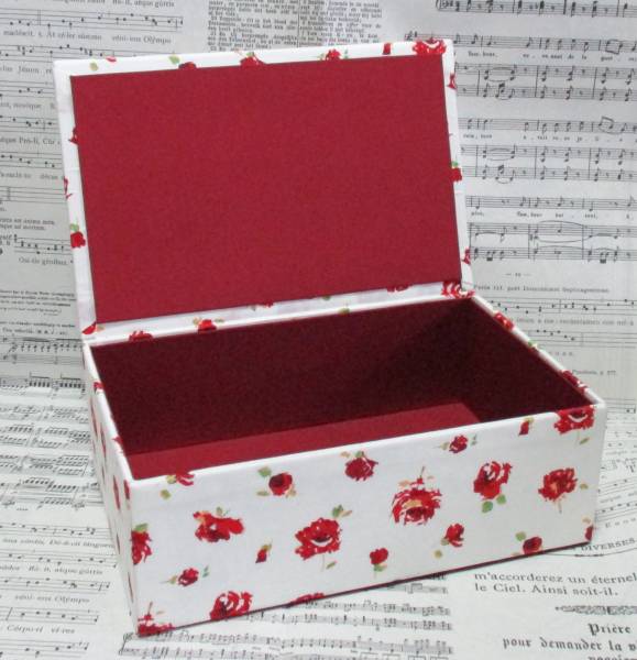 【特大3】　リバティ Rosa ローザ 布箱*バラ　薔薇 ギフトBOX　　マスクケース　マスク収納_画像2