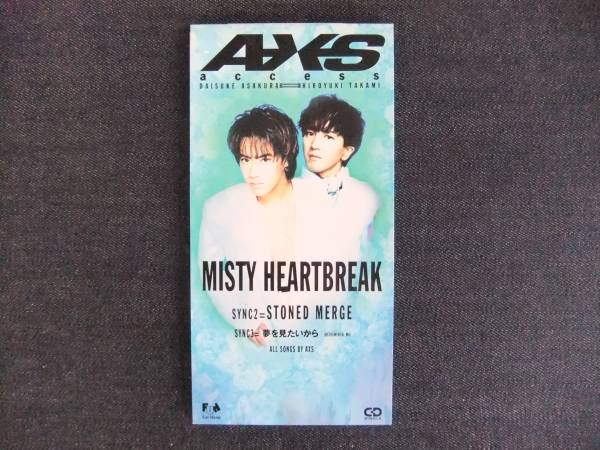 CDシングル8㎝-3　　　ACCESS　　　　MISTY HEARTBREAK　　　アクセス　音楽　歌手　　ユニット　浅倉大介　貴水博之_画像1