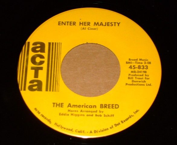 GARAGE SOFT ROCK 45★★THE AMERICAN BREED★★HUNKY FUNKY★★ACTA★★アルバム未収録 SOUL FUNK_画像2