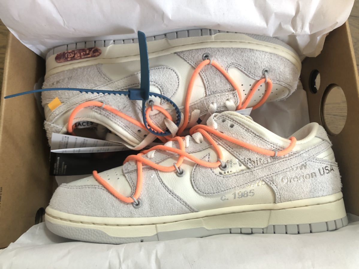 OFF-WHITE NIKE DUNK LOW 1 OF 50 Lot.19 27.0 ナイキ オフホワイト ダンク US9 DJ0950-119_画像1