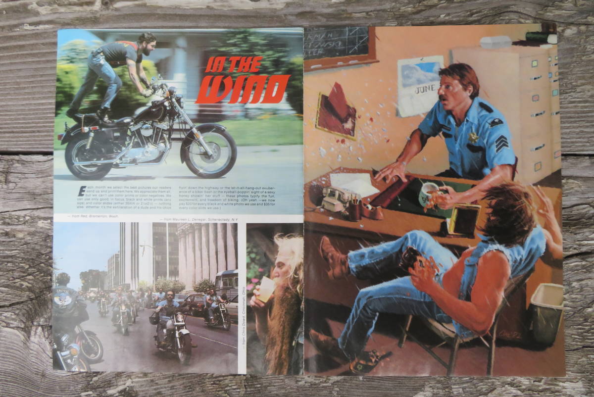 当時物 70's David Mann Easyriders ポスター ハーレー アメリカ ヴィンテージ ガレージ インテリア USA USED（A-11） _画像9