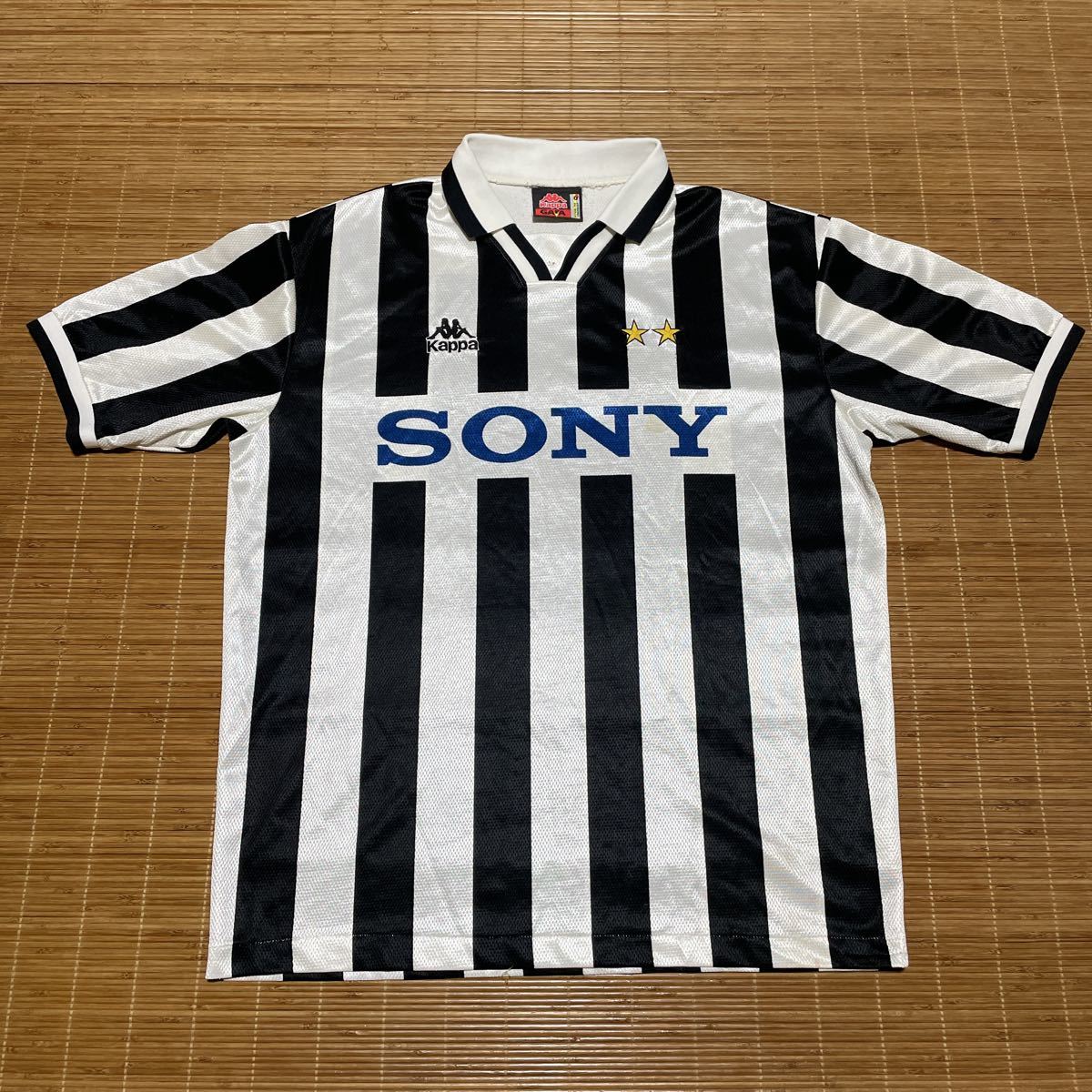 95-96ユベントス(H)#10 デル・ピエロ 選手用長袖 UEFA CL仕様 XL