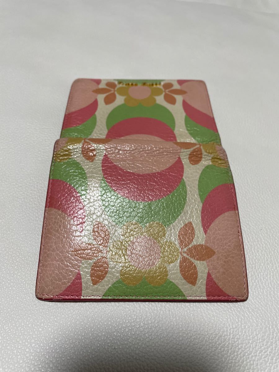 ミュウミュウ miumiu 折財布 二つ折財布 財布 保証書 箱付き ピンク 花柄 ウォレット すぐ発送