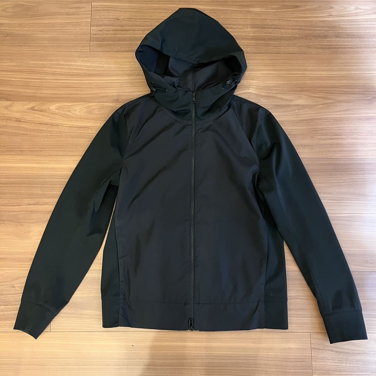 美品60％オフ☆ +CLOTHET Matte Twist Combination Hoodie マットツイスト ダブルジャージ 黒 サイズ1  クロスクローゼット 定価18,700円