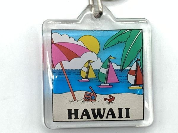 昭和レトロ キーホルダー 南の島ハワイ土産 HAWAII ノベルティ/景品 
