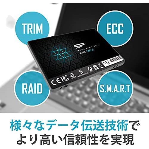 シリコンパワー SSD 128GB 3D TLC NAND採用 SATA3 6Gb/s 2.5インチ 7mm 3年 A55シリーズ SP128GBSS3A55S25_画像5