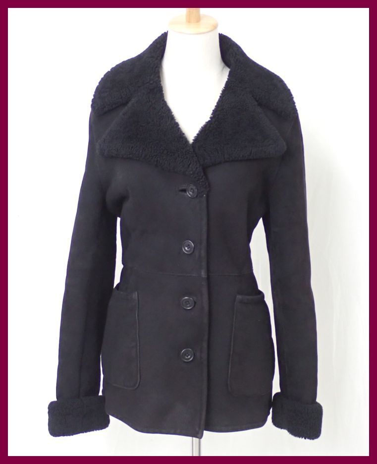 値打ち品 FRATELLI ROSSETTI ムートン ハーフコート ブラック