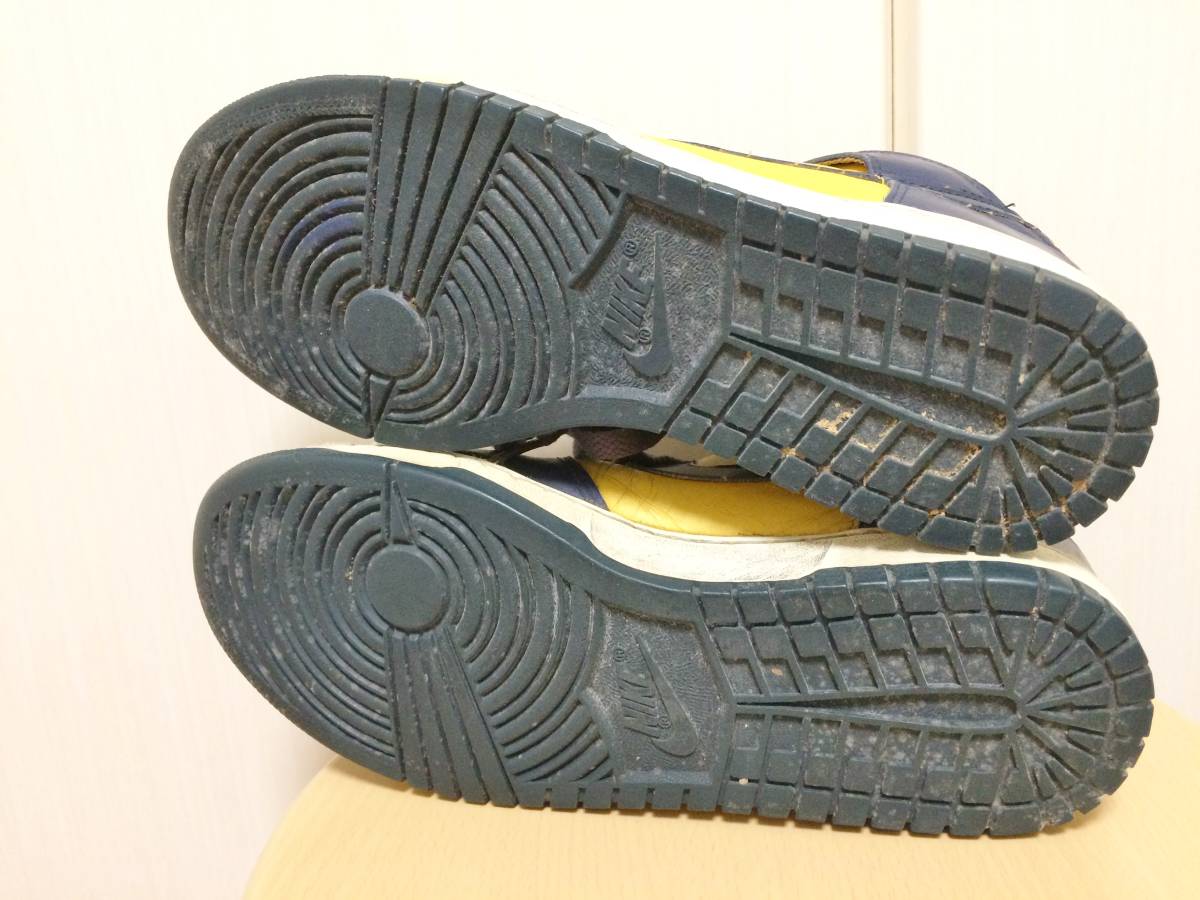 1985年製 NIKE/DUNK オリジナル 紺黄 US9 27.0 ダンク ミシガン 1985年製 NIKE/DUNK オリジナル 紺黄 US9 27.0 ダンク ミシガン