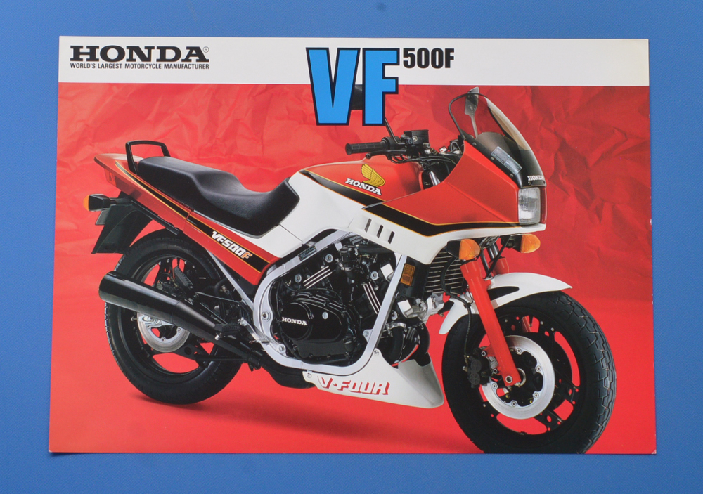 ホンダ　VF500F　HONDA　VF500F　1986年3月 英語表記　海外向けモデル　インターセプタ―　バイクカタログ【H-HAWK_VF-08】_画像1