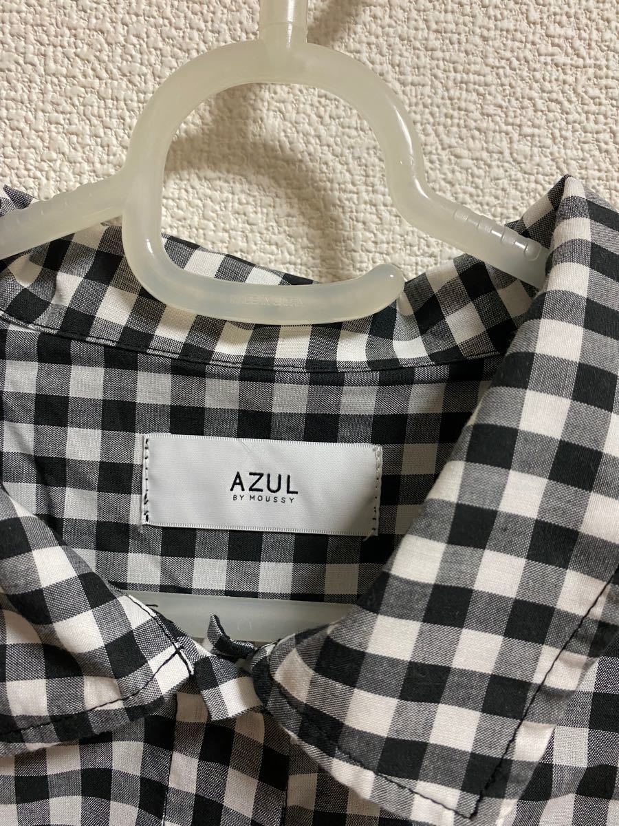 AZUL BY MOUSSY オーバーサイズギンガムチェックシャツ