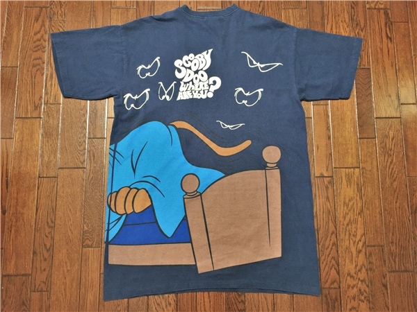 スクービードゥー ＳＣＯＯＢＹＤＯＯ 超ビッグサイズ Ｔシャツ ネイビー 紺 アメコミ 全柄 シングルステッチ ビッグシルエット ビンテージ_画像2