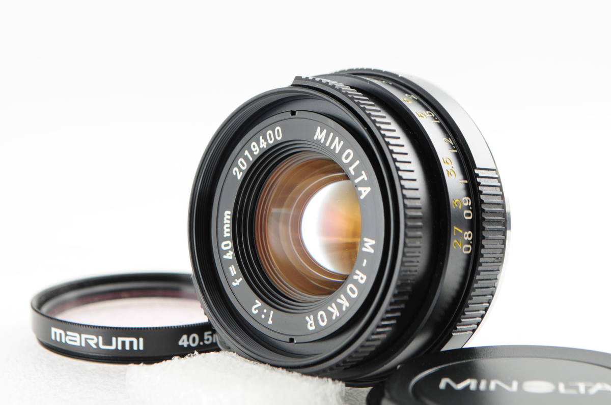 ☆超美品☆ MINOLTA ミノルタM-ROKKOR 40mm F2 Mマウント付属品付