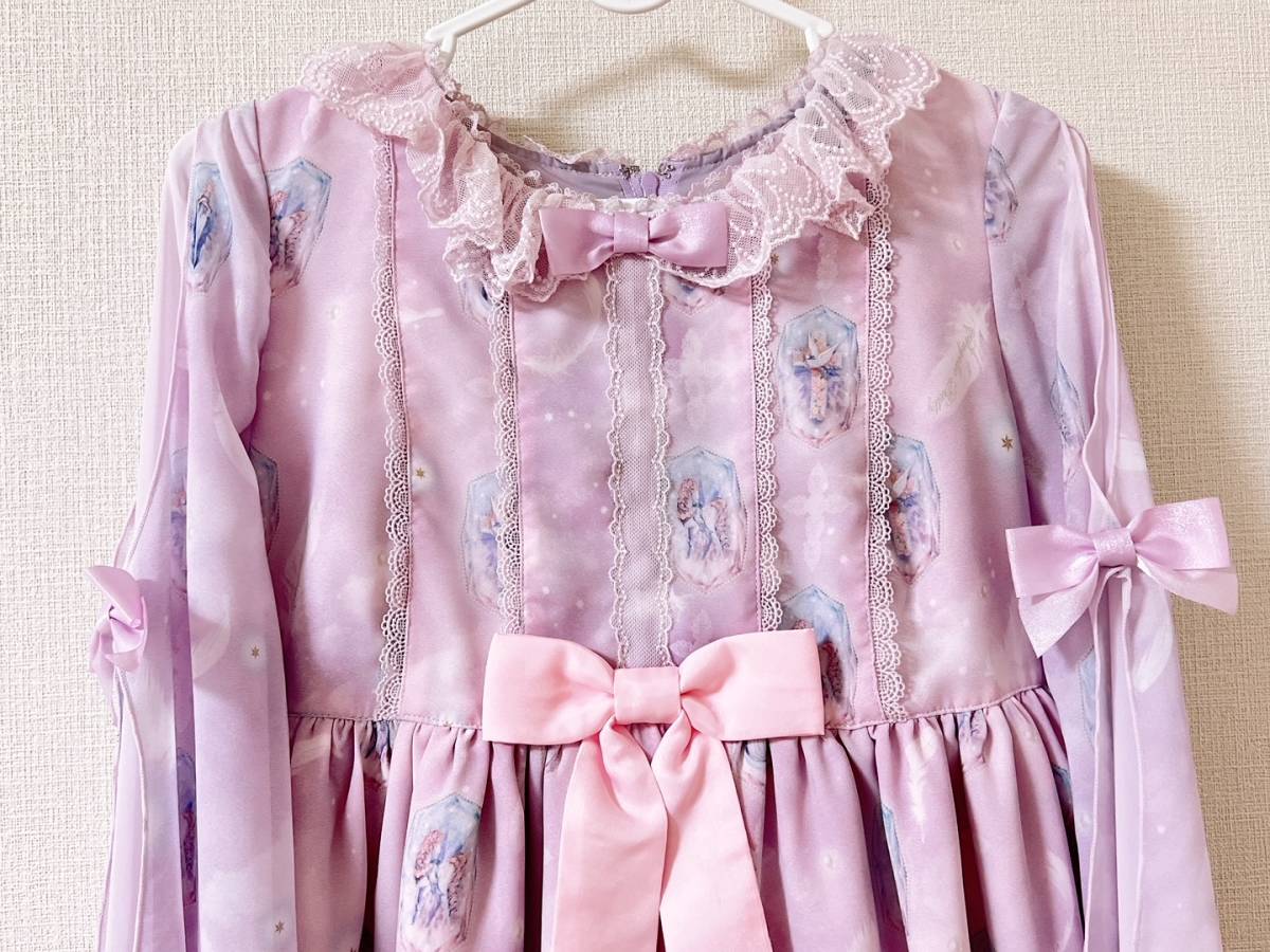 ★Angelic Pretty Cecilia Crossワンピース★セシリア クロス 十字架 マリア 女神 リボン ピンク_画像3