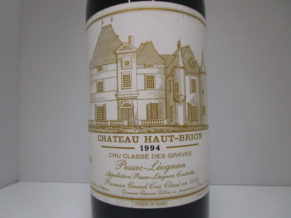 お見舞い ワイン HAUT-BRION CHATEAU 12.5% 750ml 1994 オーブリオン シャトー 未開栓 /A28131 古酒 グラーブ