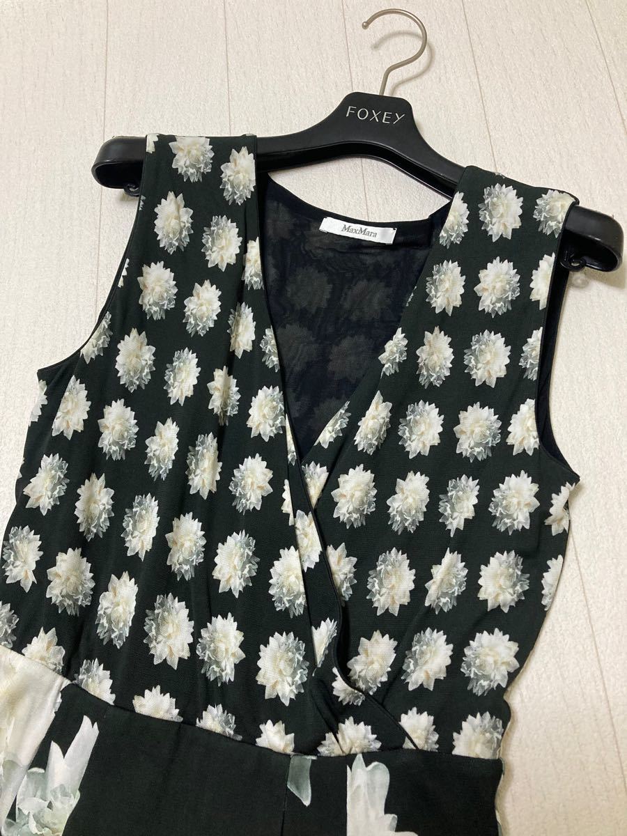 美品 マックスマーラ 花柄 ワンピース カシュクール フラワー ccorca.org