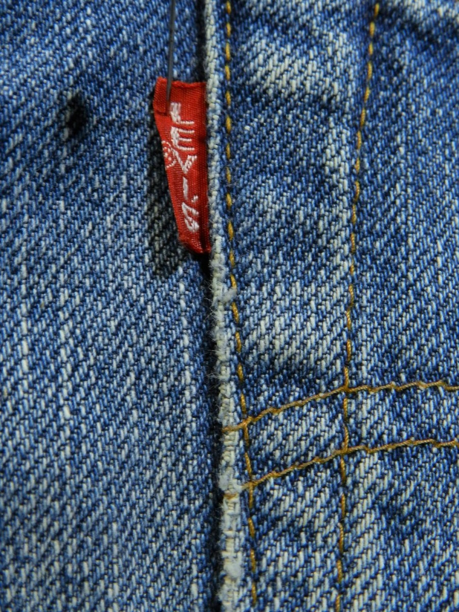 91年 LEVI'S 502XX 復刻 ジーンズ W30 TALONジップ ビッグE 赤耳 日本