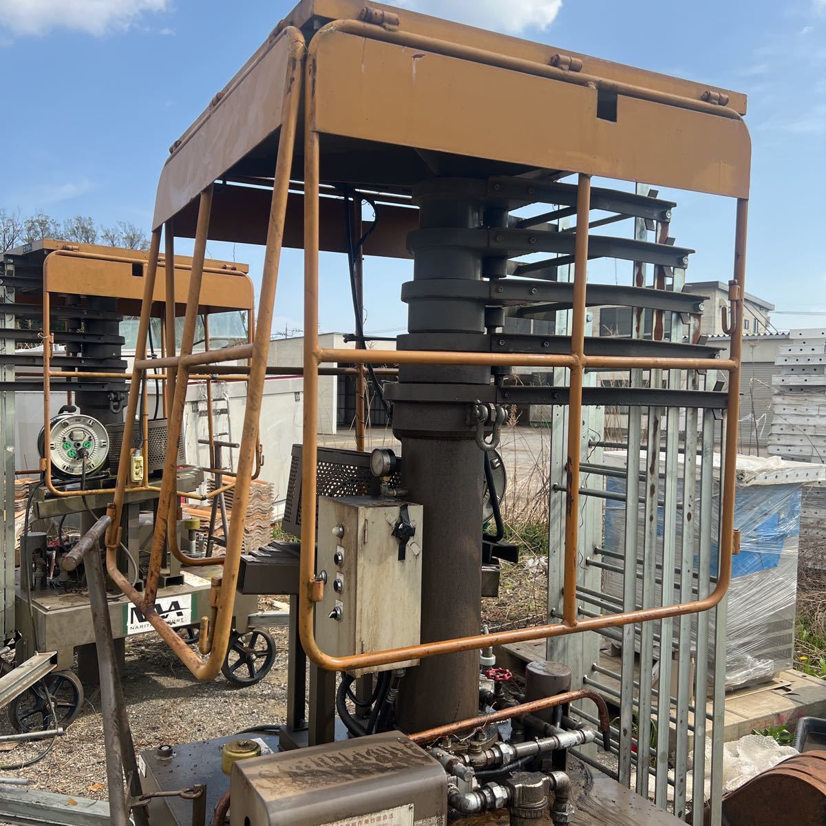  Chiba used heights working bench elevator Fuji machine scaffold oil pressure high place operation car inspection lifter lift telescopic ladder low ring tower stock last 2