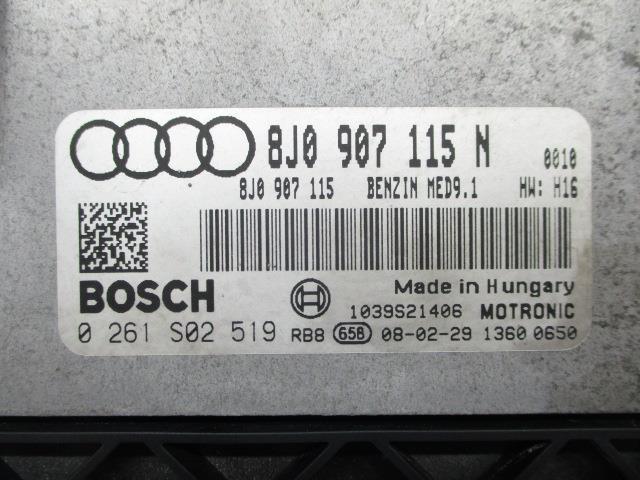 H20 Audi TT 8JBWA 8J (2) engine computer -ECU 8J0907115N 167517 4253