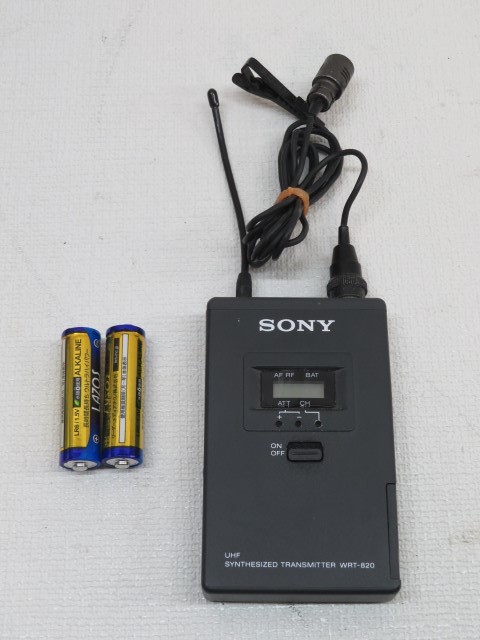 SONY WRT-820 UHFシンセサイザートランスミッター ワイヤレスマイク ソニー カバー 電池付 USED 53986