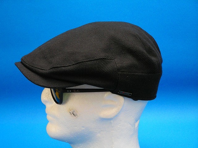 スウェーデンの老舗ブランドWigensヴィゲーンズのハンチング♪黒Black 帽子 メンズ 57㎝(L-size) 負けるなエストニア製3799■郵便送料350円