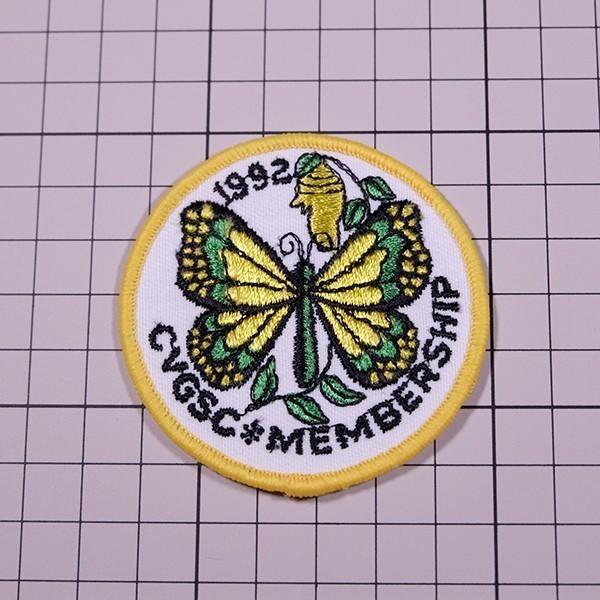 PI32 CVGSC MEMBERSHIP 1992 ガールスカウト 丸形 ワッペン パッチ ロゴ エンブレム アメリカ 米国 USA 輸入雑貨_画像3