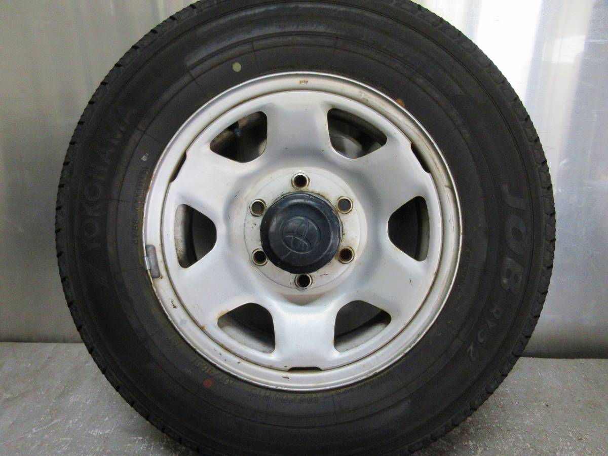 ★9分山★19年製★ ヨコハマ JOB RY52 195/80R15 107/105L LT トヨタ純正スチールホイール 15×6J 6H-139.7 4本セット B661の画像4