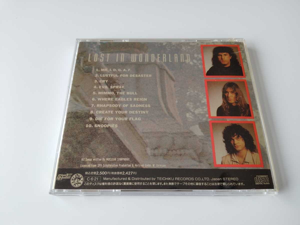 Nuclear Symphony / Lost In Wonderland 日本盤CD テイチク TECP25303 イタリアンメタル90年リリース入手困難希少盤_画像2