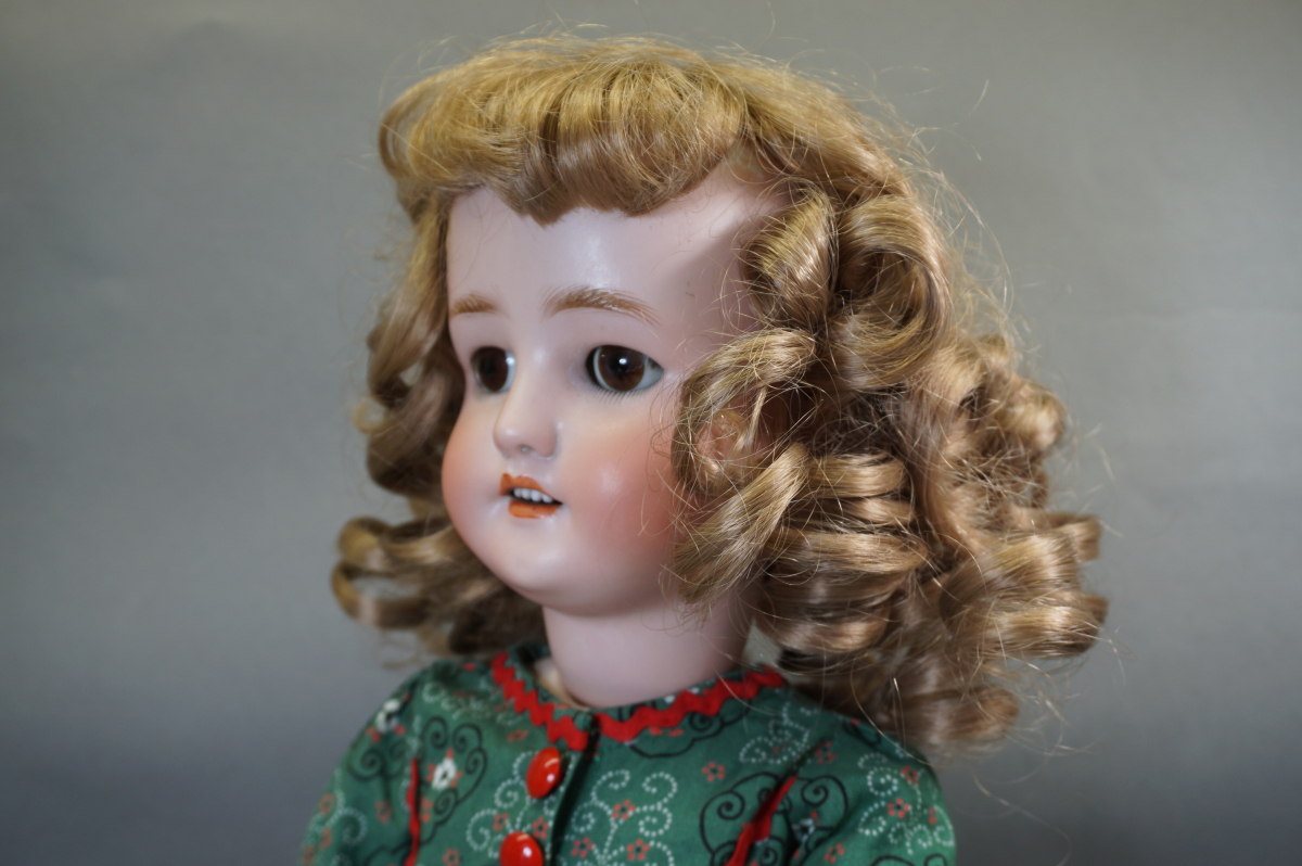 ドイツ製 ビスクドール アンティークドール 人形 ヘッドマーク シモン 