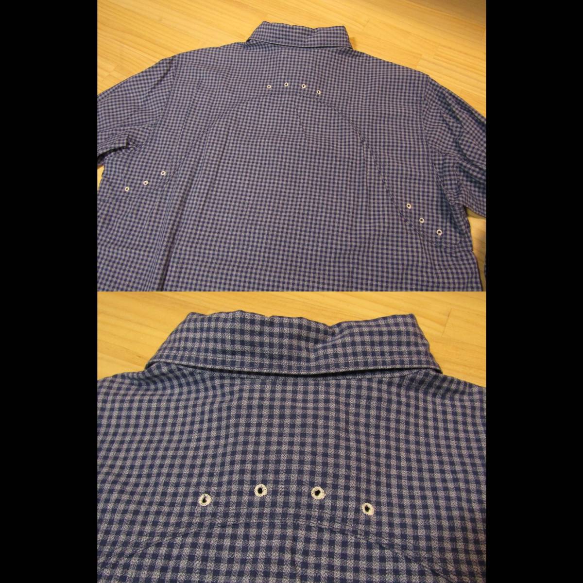 Y送料無料△378【WORKERS ワーカーズ】日本製 MFG SHIRT COVERT CHECK 長袖 ワークシャツ ブルー系 SIZE 16 1/2 定価16,500円_画像7