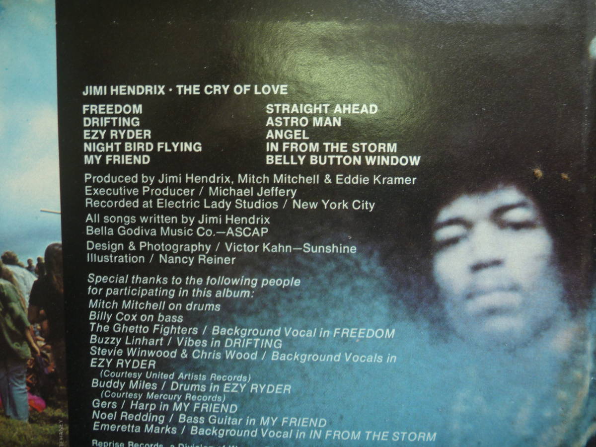 【ビニール盤】クライオブラブ　ジミー・ヘンドリックス　CRY OF LOVE JIMI HENDRIX _画像4