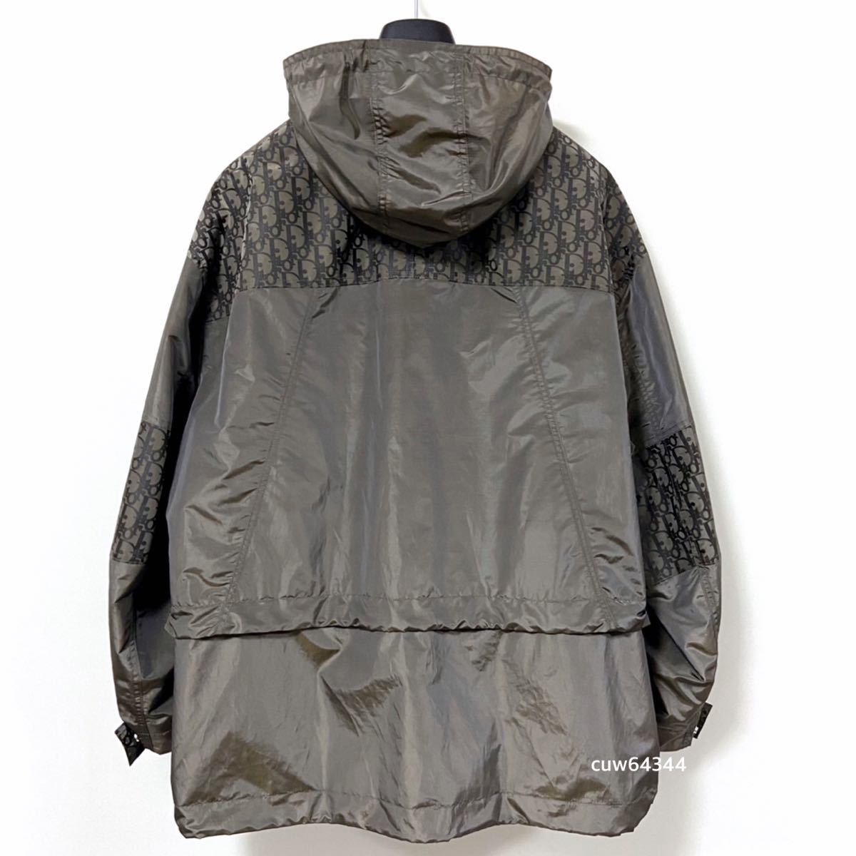 国内正規品 21AW 48 XL対応 未使用同様 ディオール オブリーク ナイロンブルゾン ハーフコート レシート・ 純正ハンガー・ガーメント・タグ_画像2