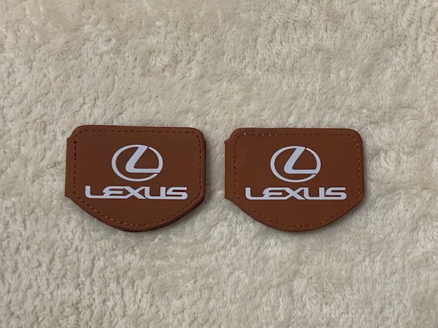  with translation LEXUS Lexus tea color suede leather seat belt .la- clip 2 piece set 