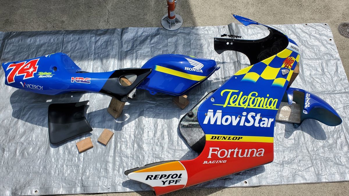 HONDA NSR250R MC28 MC21 MoviStarカラー外装セット 加藤大治郎カラー