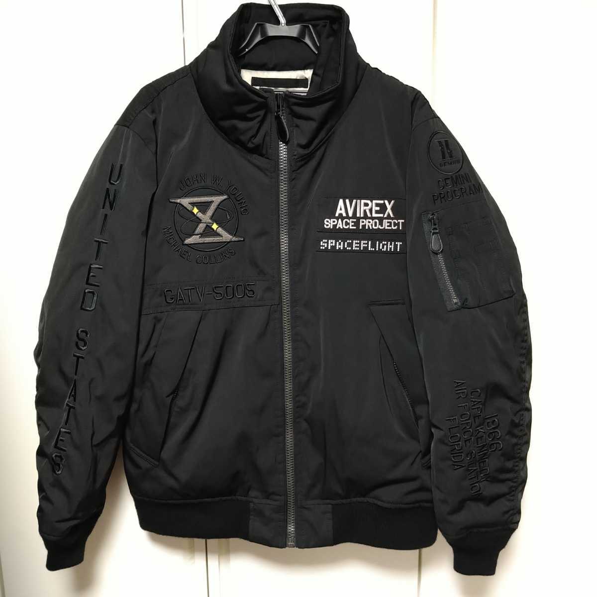 AVIREX/メンズ2XL.XXL.3L/GT-10ブラック/カッコいい襟高タイプMA-1