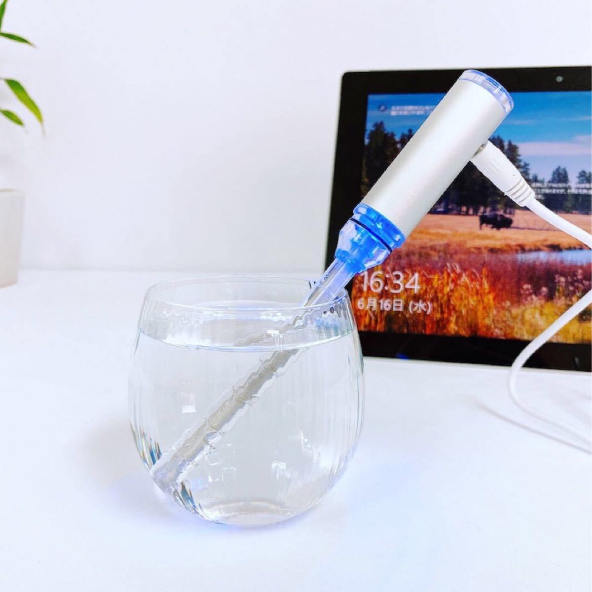 水素スティックH3O水素発生器　短期間発生　便利USBとパウチ付きメーカー保証１年　水道水ペットボトルで使用可　高濃度水素日本企画