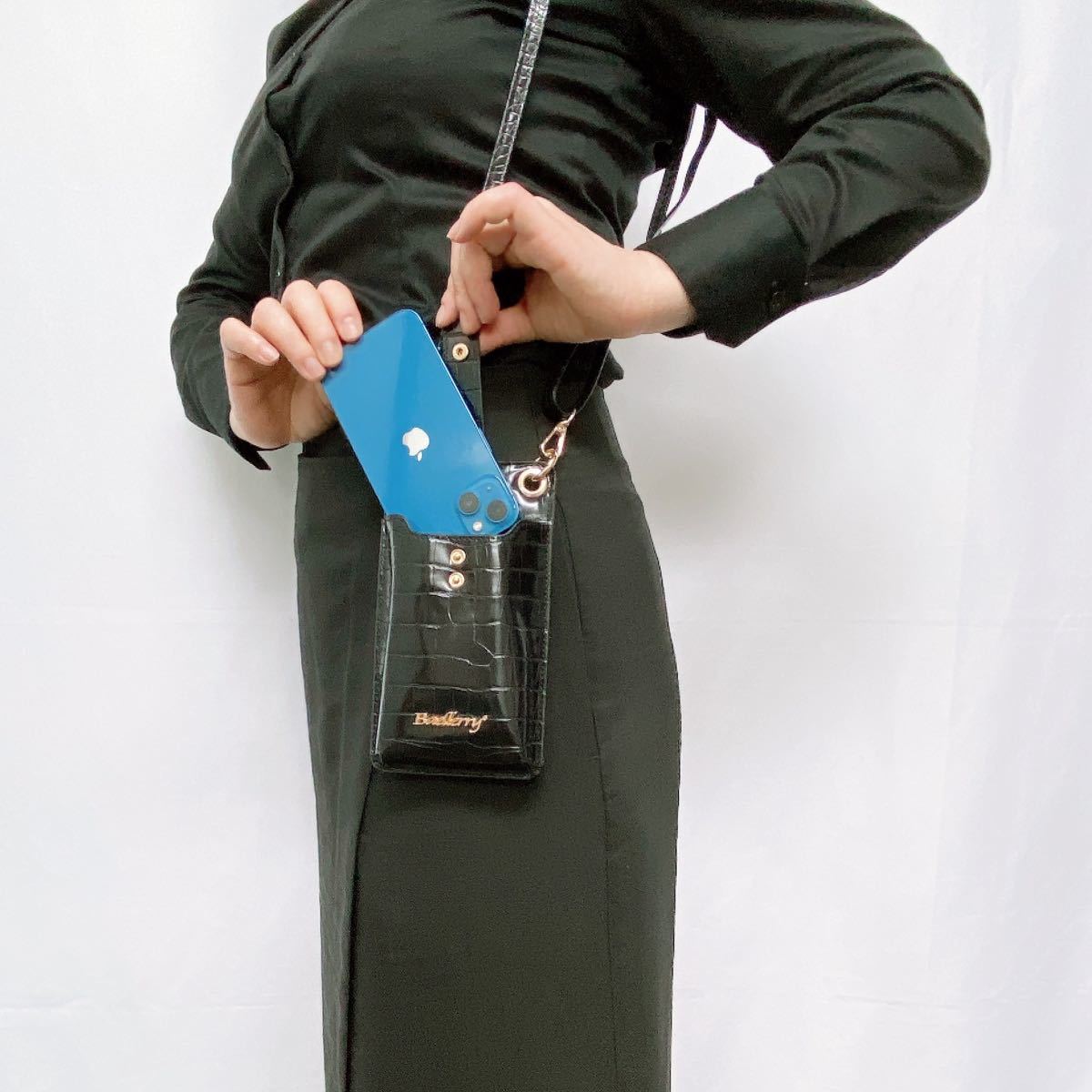新品BLACK |ショルダーバッグ ポーチ マルチバッグ 携帯ケース　お出掛けバッグ　肩掛け可愛い　デート　外出　財布ポシェット