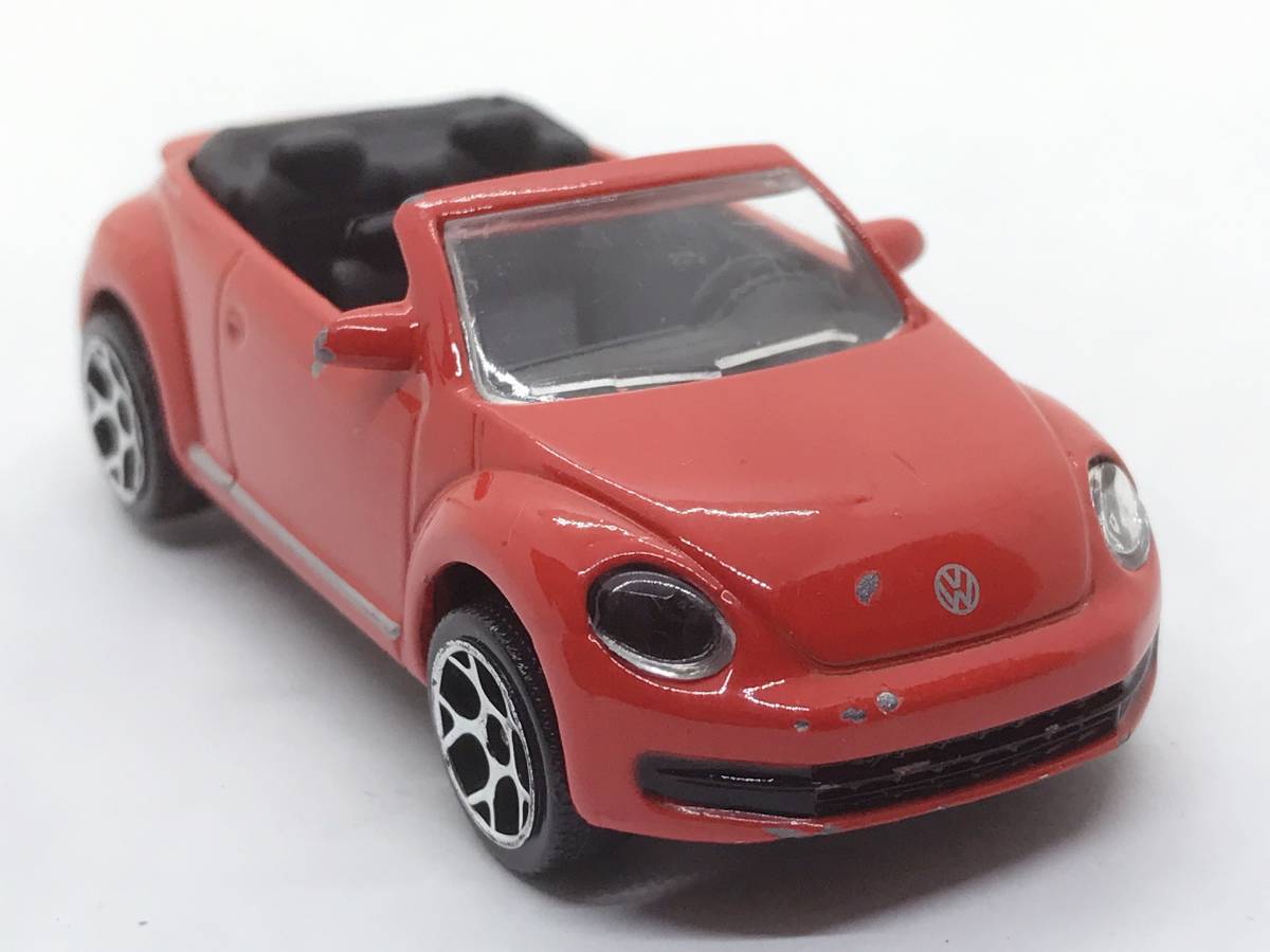 keB7* Tomica size minicar MajoRette majorette VW Volkswagen Beetle red 1/60 total length approximately 70mm left front wheel axis coming off have 