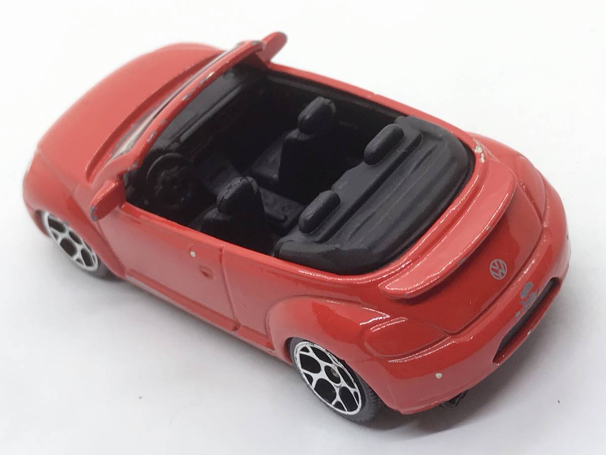 keB7* Tomica size minicar MajoRette majorette VW Volkswagen Beetle red 1/60 total length approximately 70mm left front wheel axis coming off have 