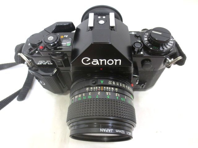 ■高級機 Canon A-1 一眼レフ フィルムカメラ ブラック 良品☆キャノン FD 50mm F1.4 レンズ シャッター切れます_画像2