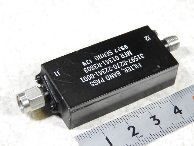 【HPマイクロ波】 マイクロ波 BAND PASS FILTER MFR 01341-R3803 2GHz-4GHz(実測値) SMA(M)(F) 方向性無 動作簡易確認済 現状渡ジャンク品の画像2