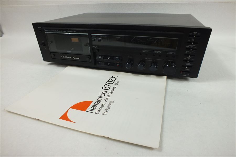☆ Nakamichi ナカミチ 670ZX カセットデッキ 取扱説明書有り 現状品