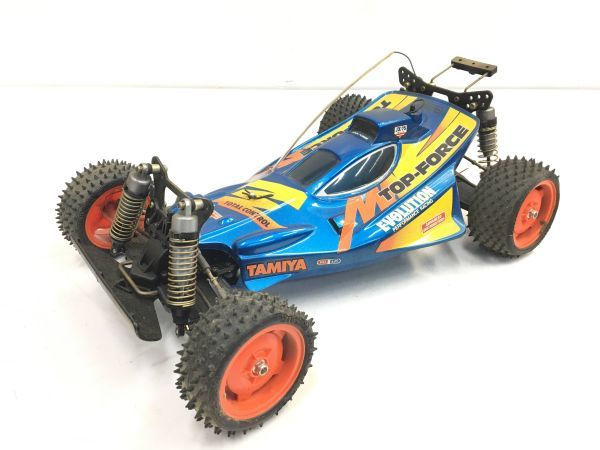 タミヤ TOP FORCE トップフォース 電動ラジコン 動作未確認 ジャンク ボディ割れ無し◆TAMIYA ラジコンカー RCカー バギー_画像1