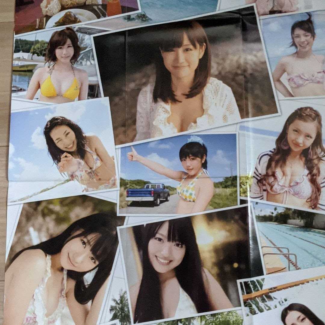 2011 ENTAME 非売品 ポスター AKB48 １／４８アイドルとグアムで恋したら 前田敦子 大家志津香 板野友美 北原里英 柏木由紀 秋元才加