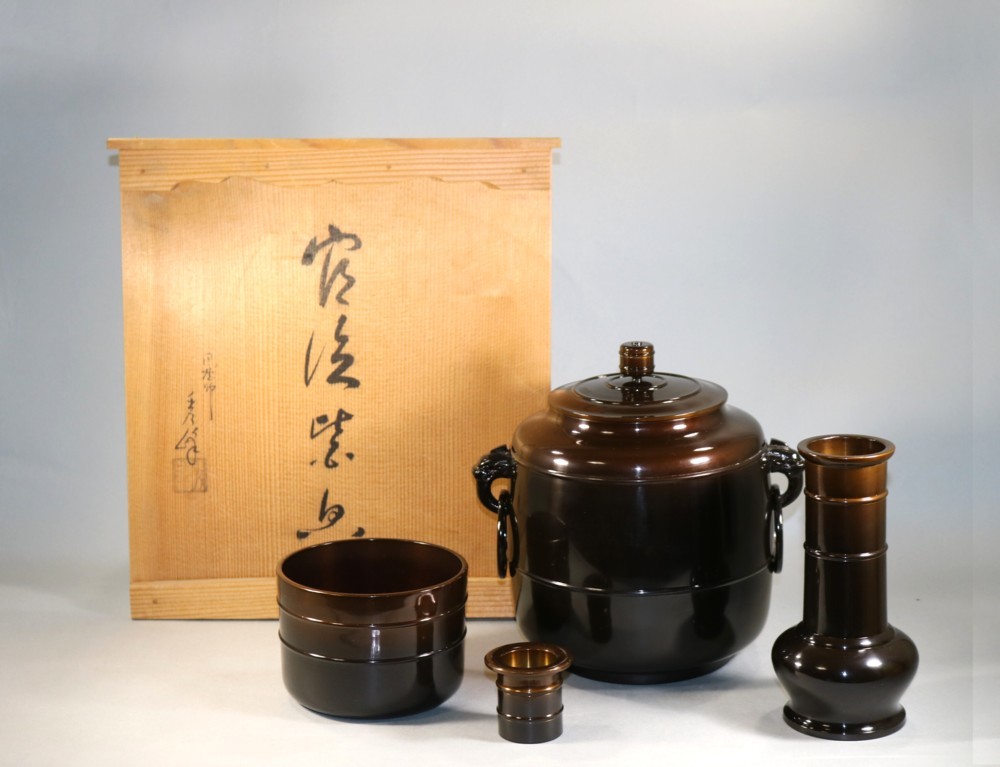 すぐ発送可能! 唐銅皆具 共箱付き | subziphal.com