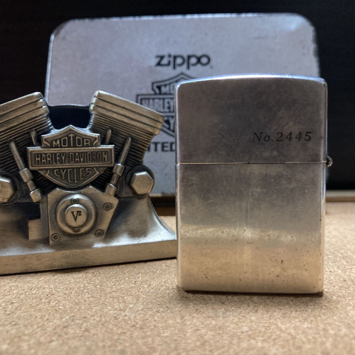 ハーレーダビッドソン HARLEY-DAVIDSON ZIPPO イーグル ジッポ ジッポー 台座セット　1995年製　HARLEY DAVIDSON _画像3